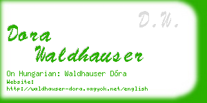 dora waldhauser business card
